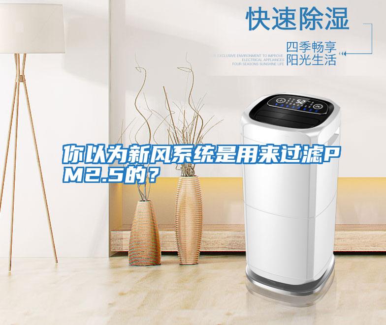 你以為新風系統是用來過濾PM2.5的？