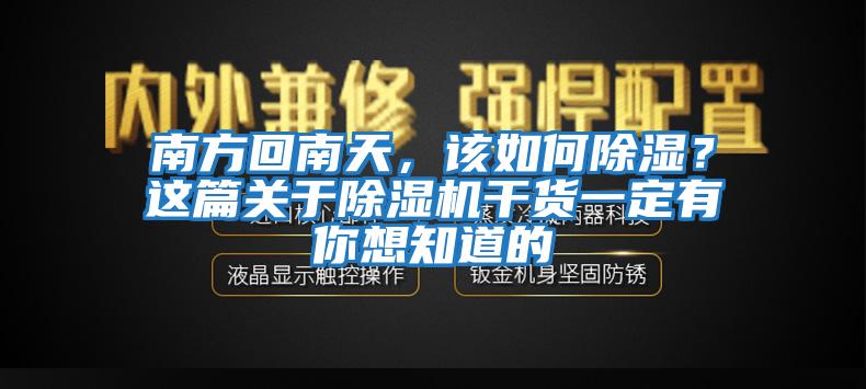 南方回南天，該如何除濕？這篇關于除濕機干貨一定有你想知道的