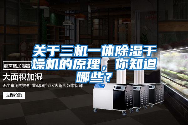 關于三機一體除濕干燥機的原理，你知道哪些？