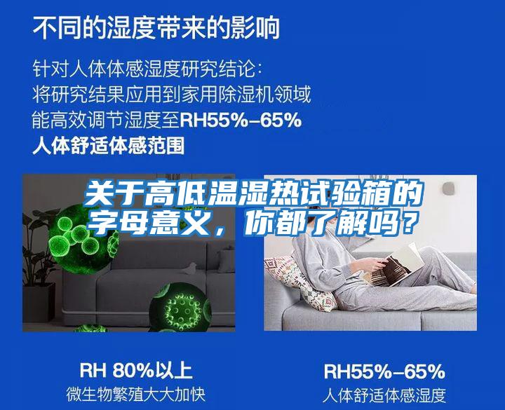 關于高低溫濕熱試驗箱的字母意義,你都了解嗎?