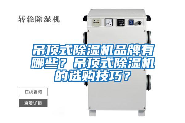 吊頂式除濕機品牌有哪些？吊頂式除濕機的選購技巧？