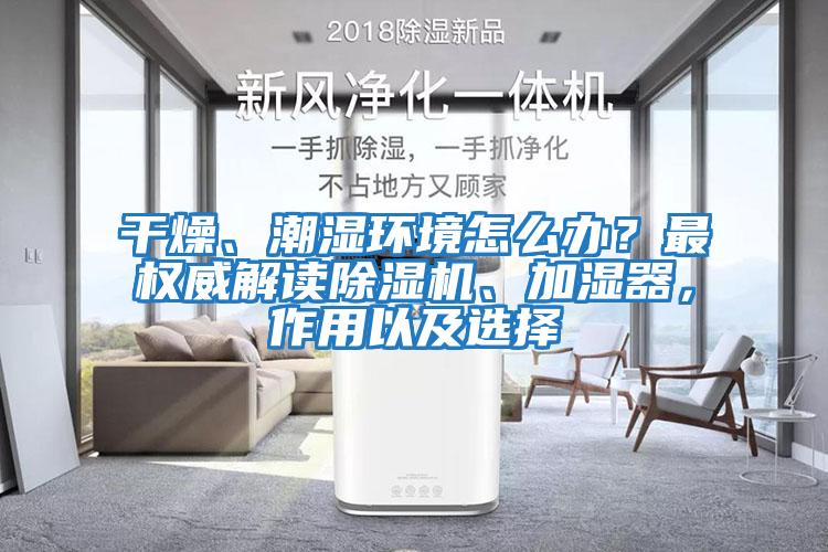 干燥、潮濕環(huán)境怎么辦？最權(quán)威解讀除濕機(jī)、加濕器，作用以及選擇