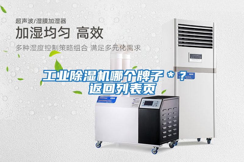 工業除濕機哪個牌子＊？ 返回列表頁