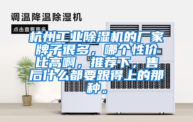 杭州工業(yè)除濕機的廠家牌子很多，哪個性價比高啊，推薦下，售后什么都要跟得上的那種。