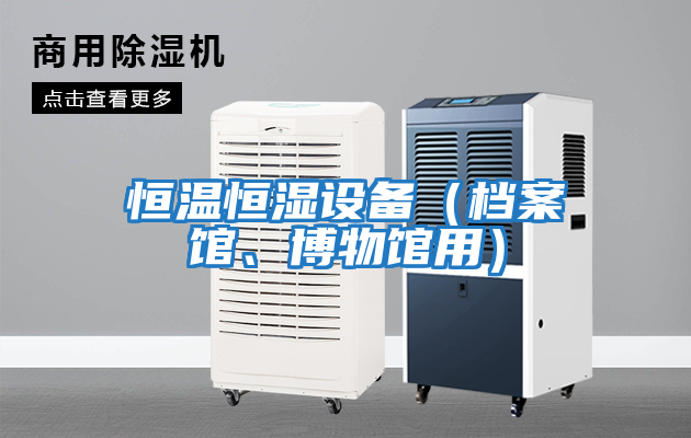 恒溫恒濕設備（檔案館、博物館用）