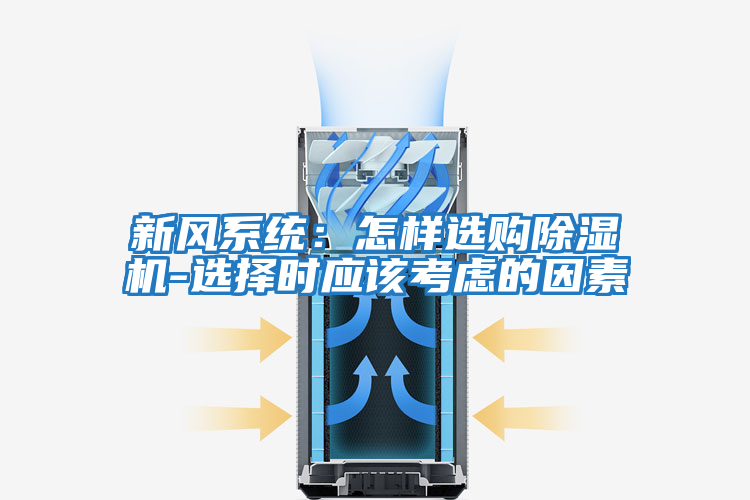 新風系統：怎樣選購除濕機-選擇時應該考慮的因素