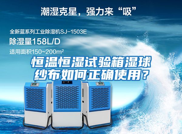恒溫恒濕試驗箱濕球紗布如何正確使用？