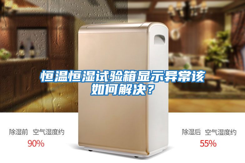 恒溫恒濕試驗(yàn)箱顯示異常該如何解決？